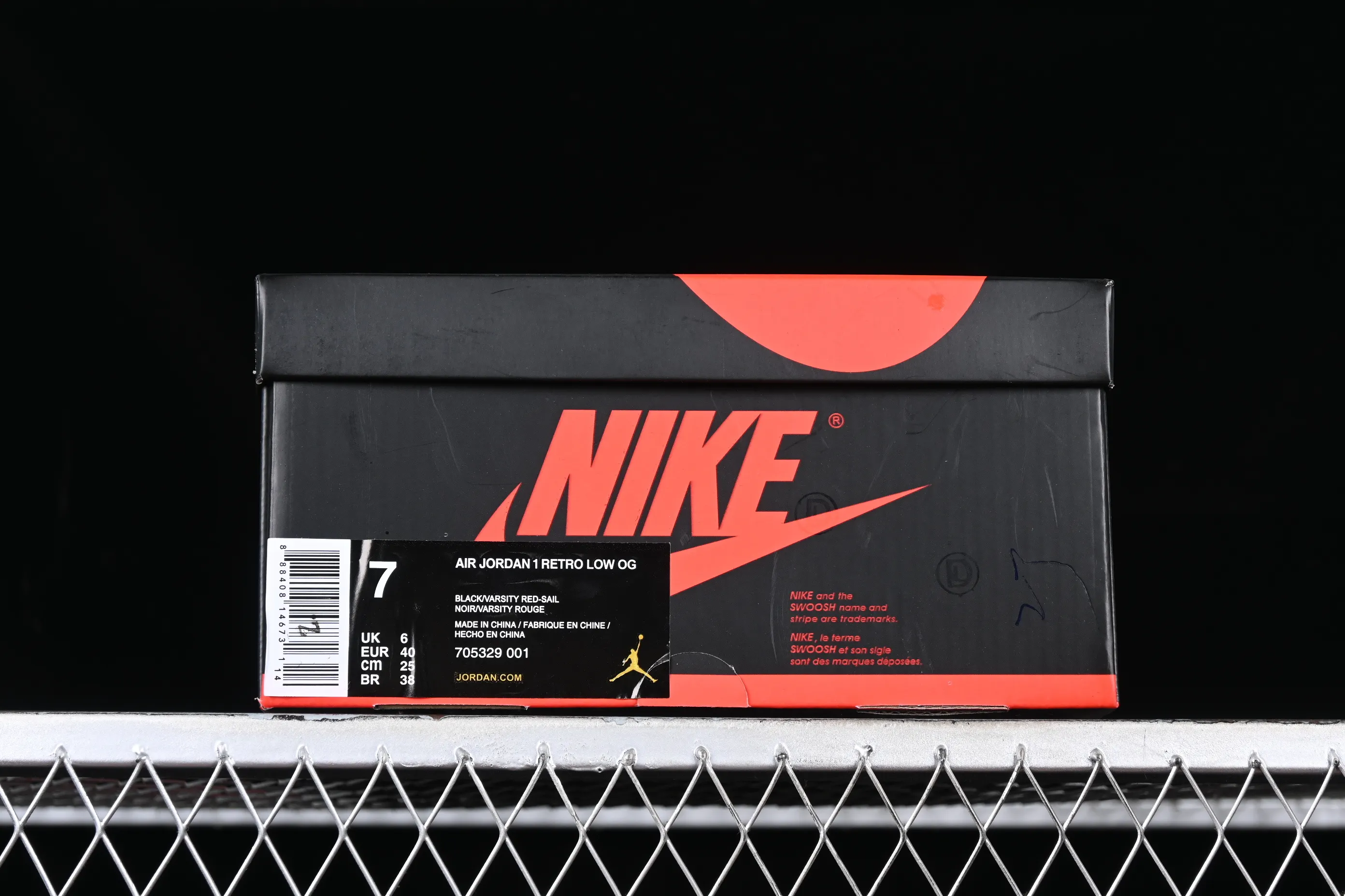 All categories Air Jordan Jordan series basketball shoes Air Jordan 1 Low Z version Air Jordan 1 Low OG "Bred" AJ1 Joe 1 black and red low-top basketball shoes 705329-001